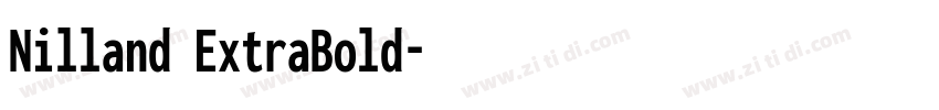 Nilland ExtraBold字体转换